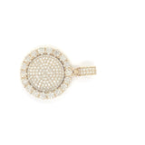 10K yellow gold pillow round shape pendant