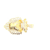 10K gold león head pendent