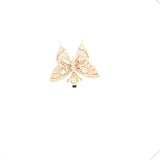10K rose gold butterfly diamond pendant