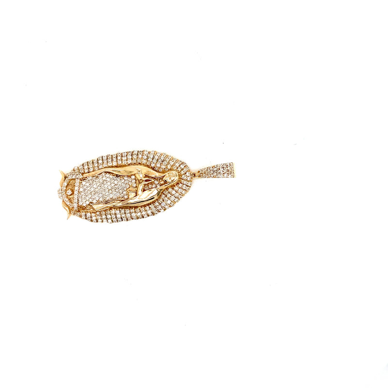 10k yellow gold Guadalupe pendant