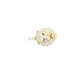 10k yellow gold lion head pendant
