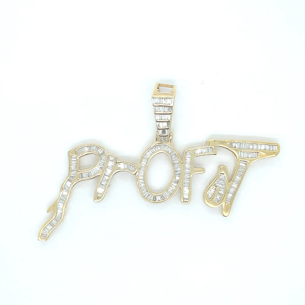 10K yellow gold profit pendant