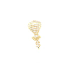 10k yellow gold money bag pendant