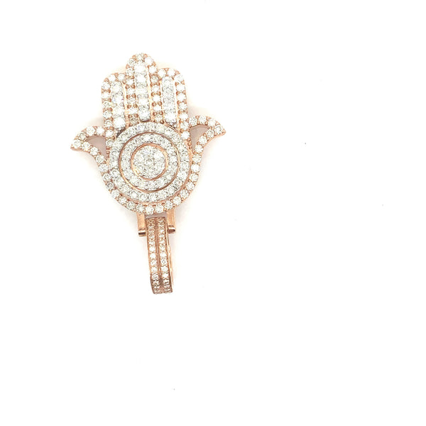 10K rose gold hamsa pendant
