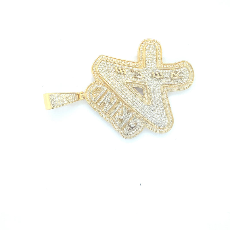 Yellow gold “gring 4 ever” pendant