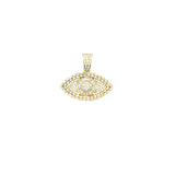10k yellow gold eye pendant