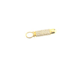 10k yellow gold bullet pendant