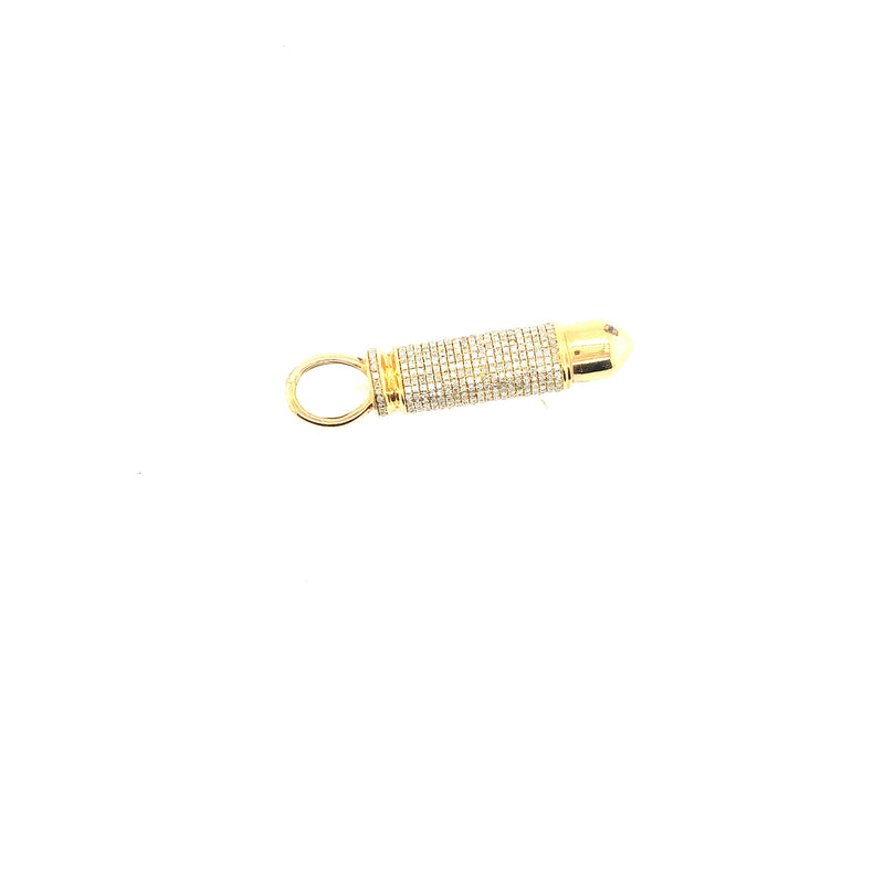 10k yellow gold bullet pendant