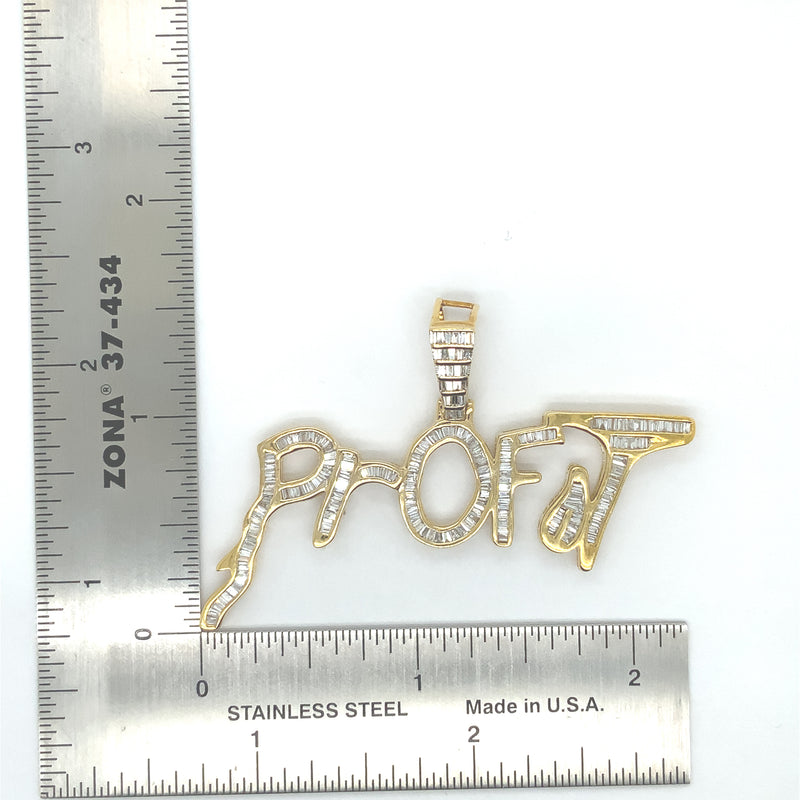 10K yellow gold profit pendant