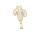 10K yellow gold cactus pendant