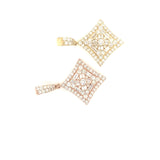 10k gold diagonal shape pendant