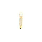 10k yellow gold bullet pendant