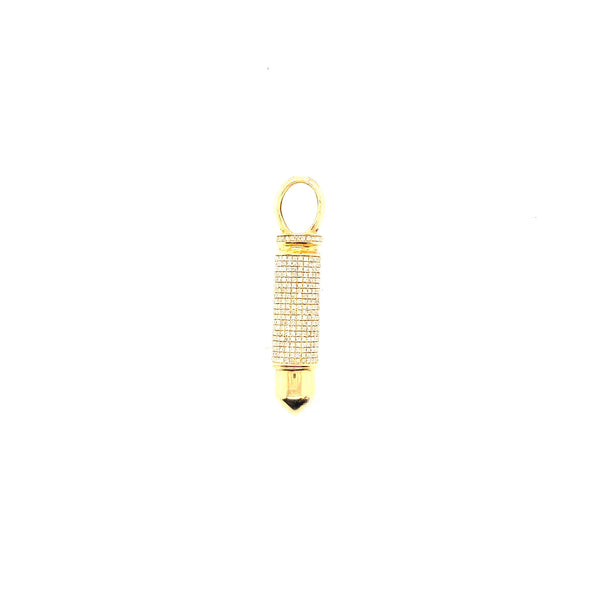 10k yellow gold bullet pendant