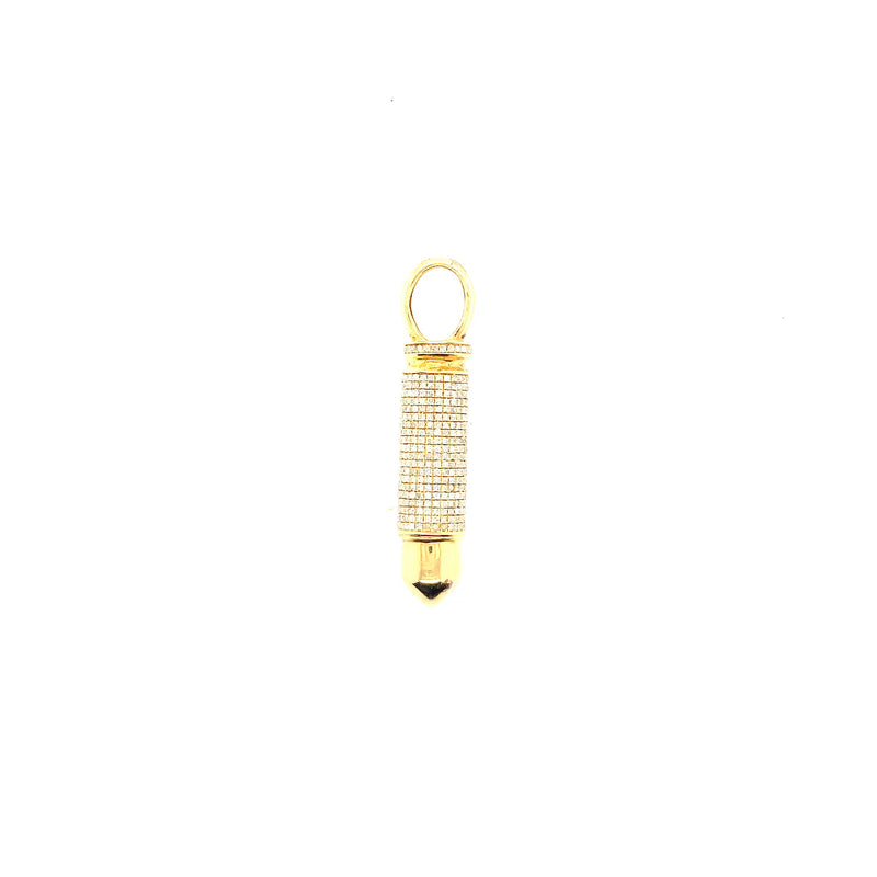 10k yellow gold bullet pendant