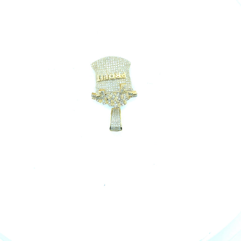10k yellow gold money bgb profit pendant