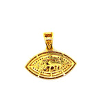 10k yellow gold eye pendant