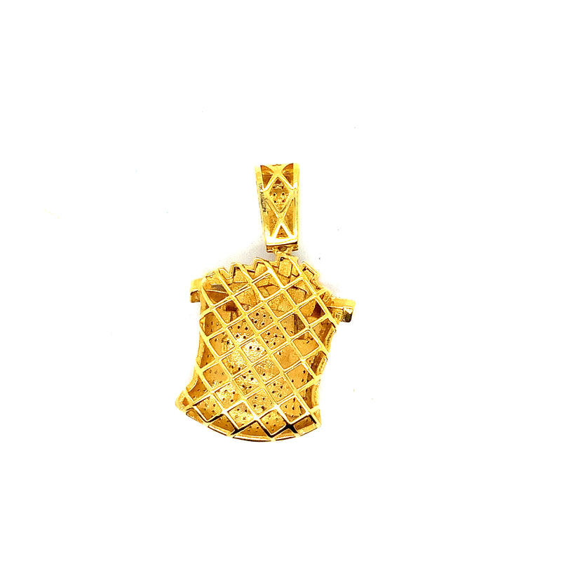 10k yellow gold money bgb profit pendant