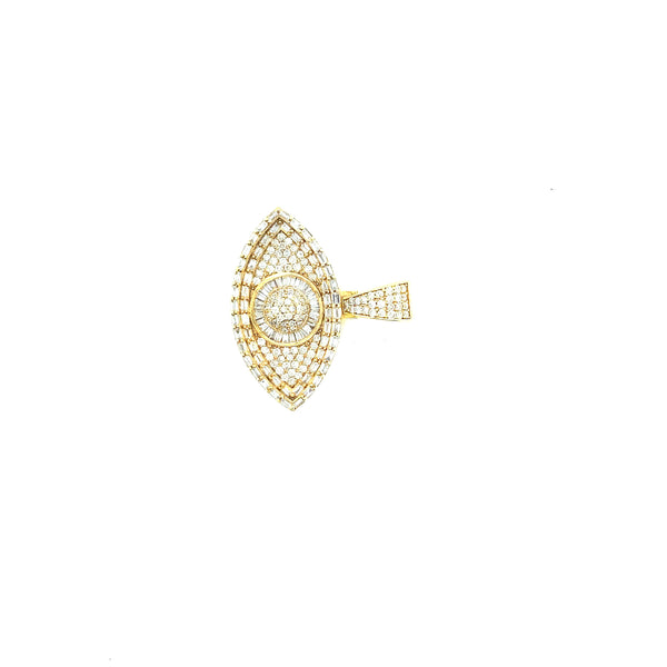 10k yellow gold eye pendant
