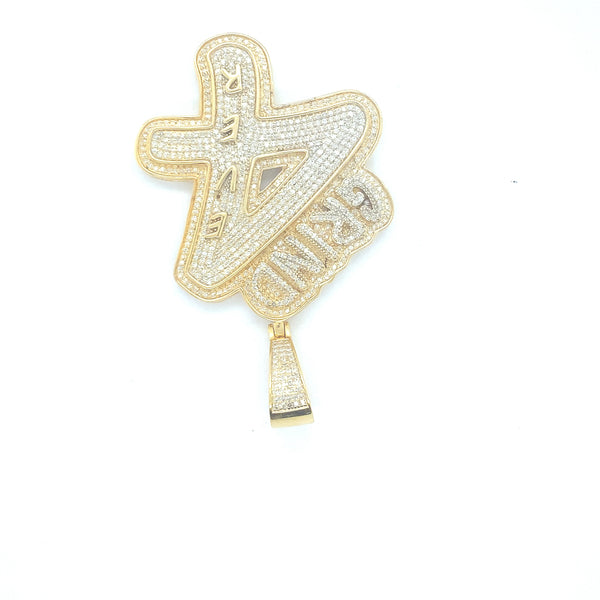 Yellow gold “gring 4 ever” pendant