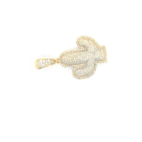 10K yellow gold cactus pendant