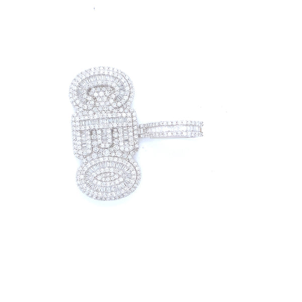 White gold ‘CEO” pendant