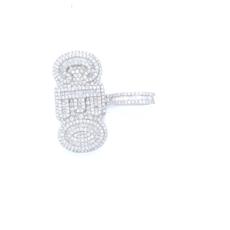 White gold ‘CEO” pendant