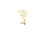 10k yellow gold wheel chair pendant