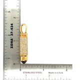 10k yellow gold bullet pendant