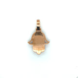 10K rose gold hamsa pendant