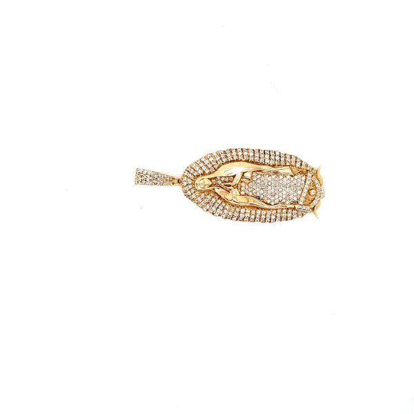 10k yellow gold Guadalupe pendant