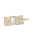 10K yellow gold “100 dollar bill”