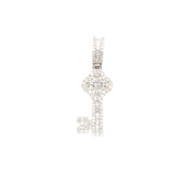 10K gold clover key pendent