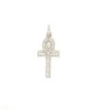 10k white gold ank pendant