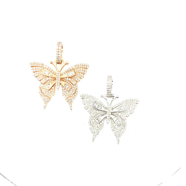 10K gold butterfly pendant