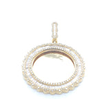 10K gold round shape picture pendent