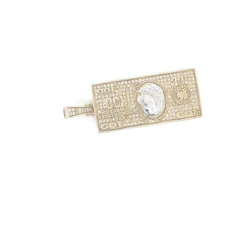 10K yellow gold “100 dollar bill”