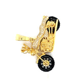 10k yellow gold Harley Davison motorcycle