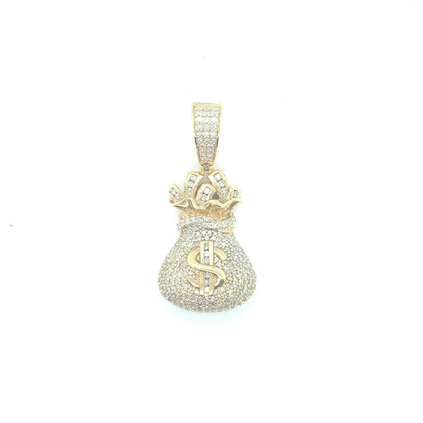10k yellow gold money bag