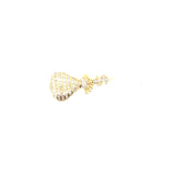 10k yellow gold money bag pendant