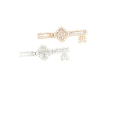 10k gold clover key pendant