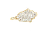 10K yellow gold hamsa pendant