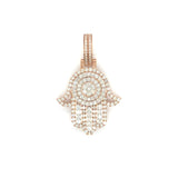 10K rose gold hamsa pendant