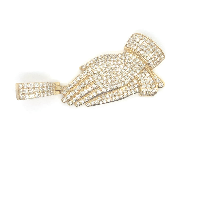 10K yellow gold praying hands