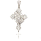 10k white gold diamond cross