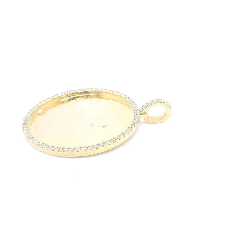 10K gold round shape picture pendent