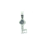 10k gold clover key pendant