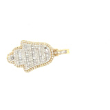 10K yellow gold hamsa pendant