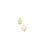 10k gold heart pendant with natural diamonds