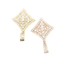 10k gold diagonal shape pendant