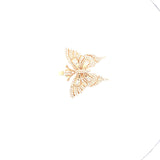 10K rose gold butterfly diamond pendant